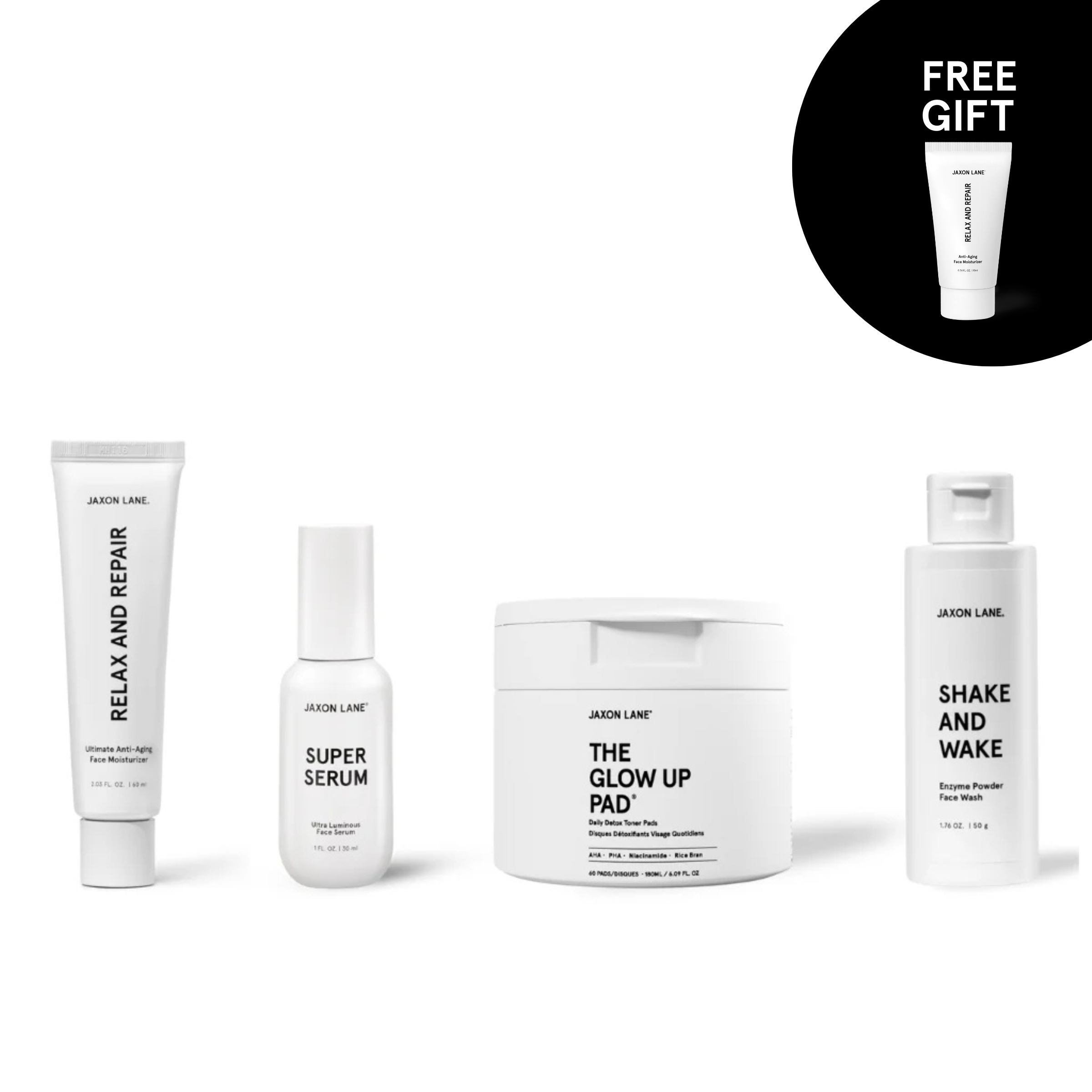 The Glow Set with Free Relax And Repair travel pack
