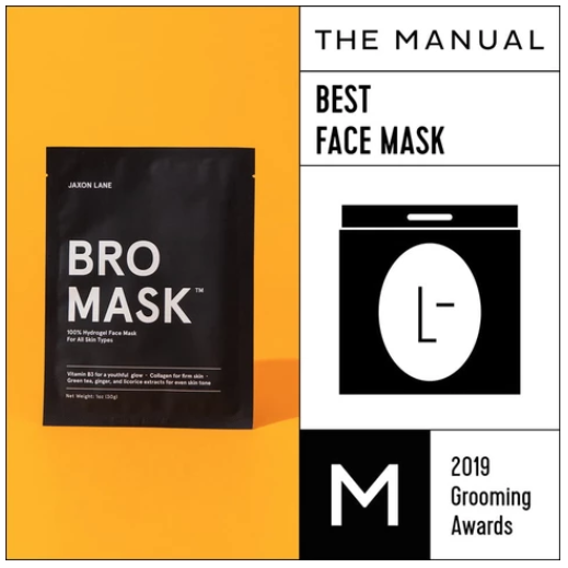The Manual award for best sheet mask - Jaxon Lane Bro Mask