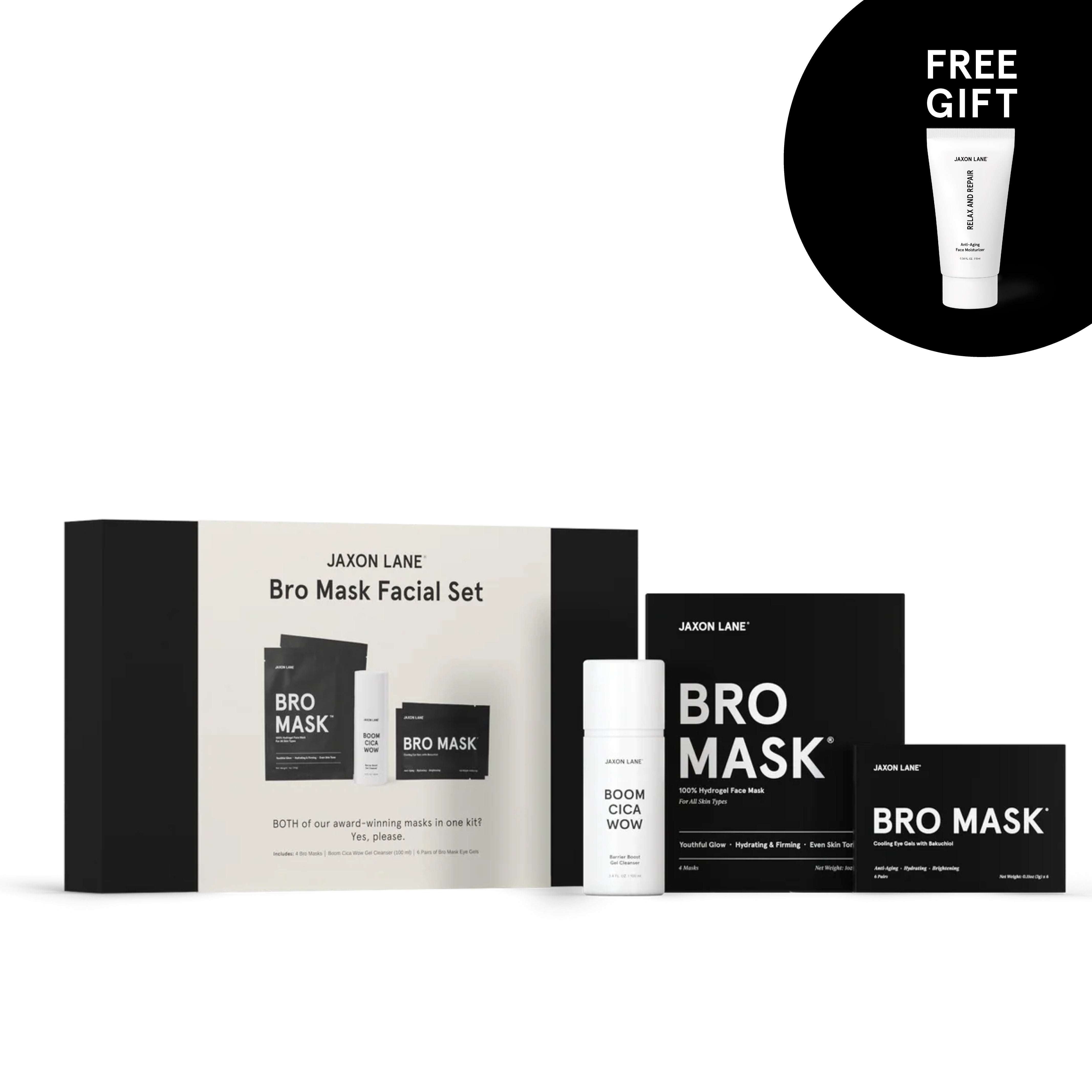 Bro Mask Facial Set with free Relax And Repair - Travel Mini (10 ml)