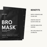 Product View 3 Jaxon Lane Bro Mask packaging with benefits listed on a white background