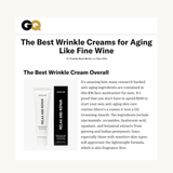 Product View 9 GQ article about the best wrinkle creams for aging, featuring a cream and packaging on a white background.